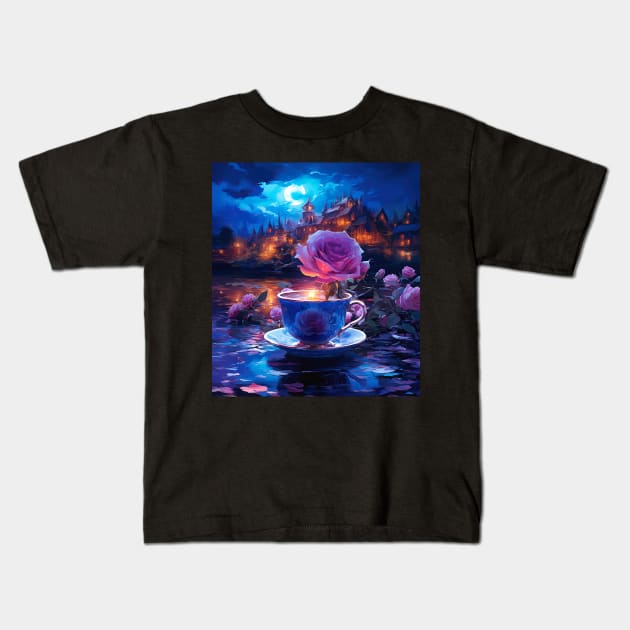 Dream Tea Kids T-Shirt by Phatpuppy Art